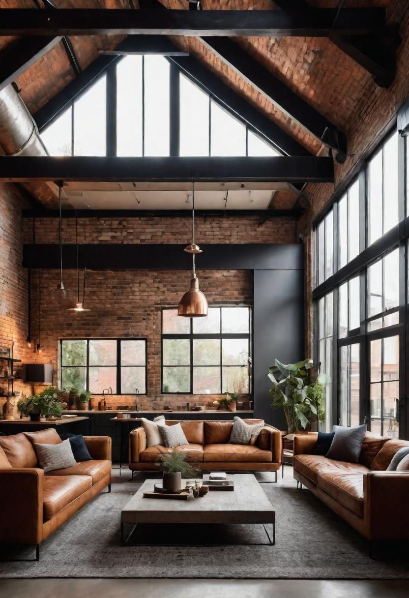 2. Urban Industrial Living Room Ideas