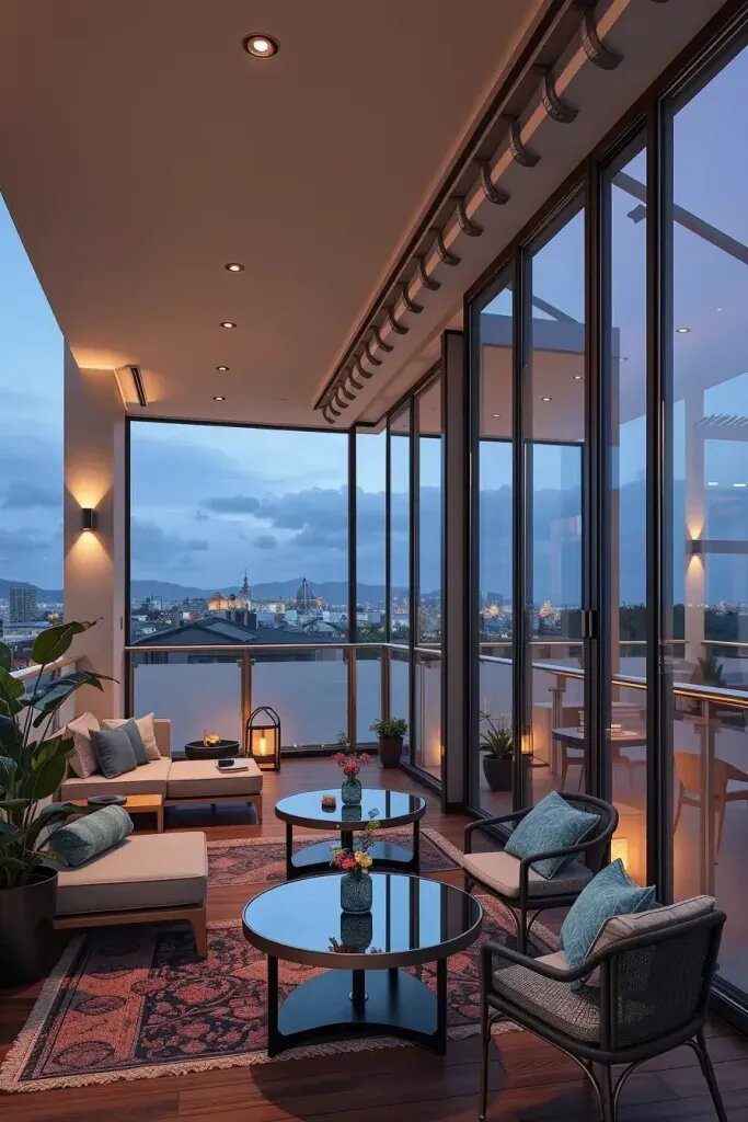 Frosted Glass Partitions for Stylish Terraces