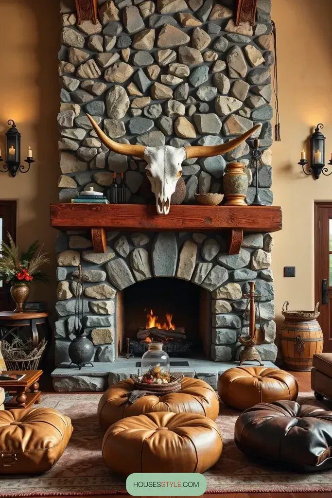 Fireplace Designs with Western Character