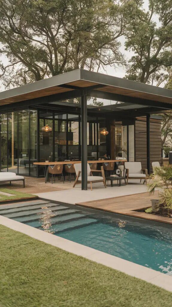 Metal Accents for a Contemporary Pavilion - photo 2