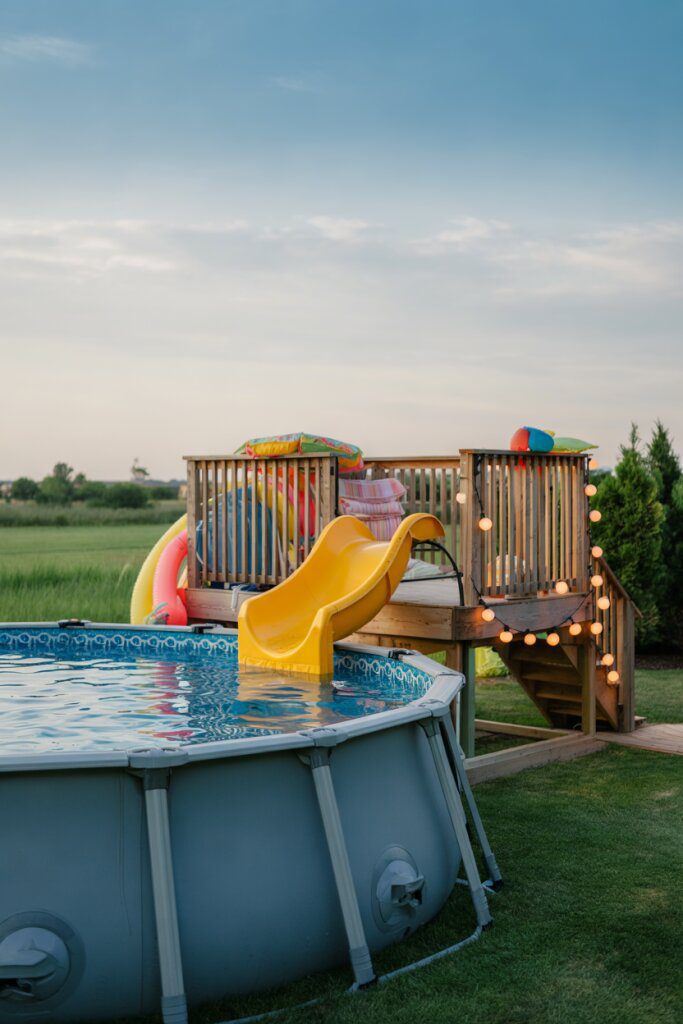 3. Above Ground Pool With a Fun Slide
