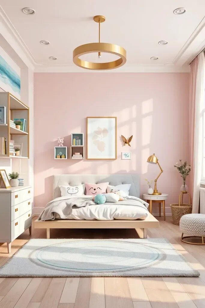 2- Soft Pastel Tones in Modern Kids Rooms