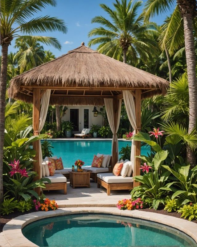 Palm Tree Roof for a Tropical Cabana