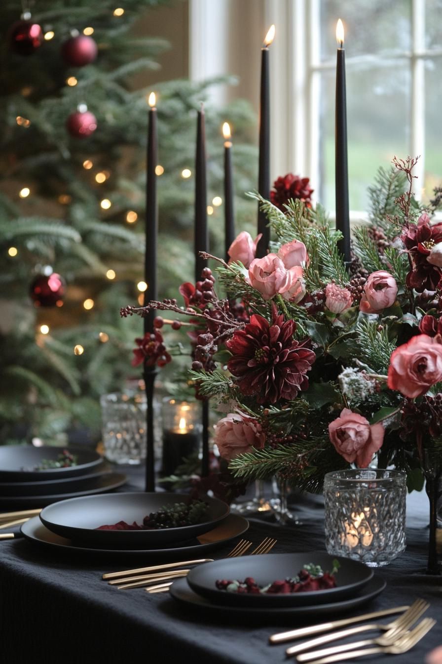 7. Black and Gold Christmas Table Ideas - photo 4