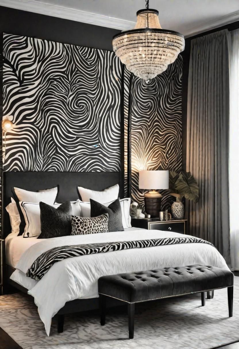 42. Monochrome Animal Print Accents