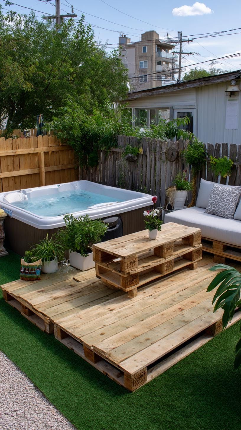 13. Let’s Make Our Own Affordable Hot Tub on the Deck