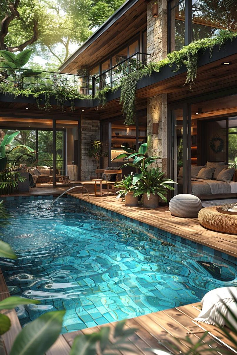 5. Vintage Wood-Grain Pool Style - photo 3