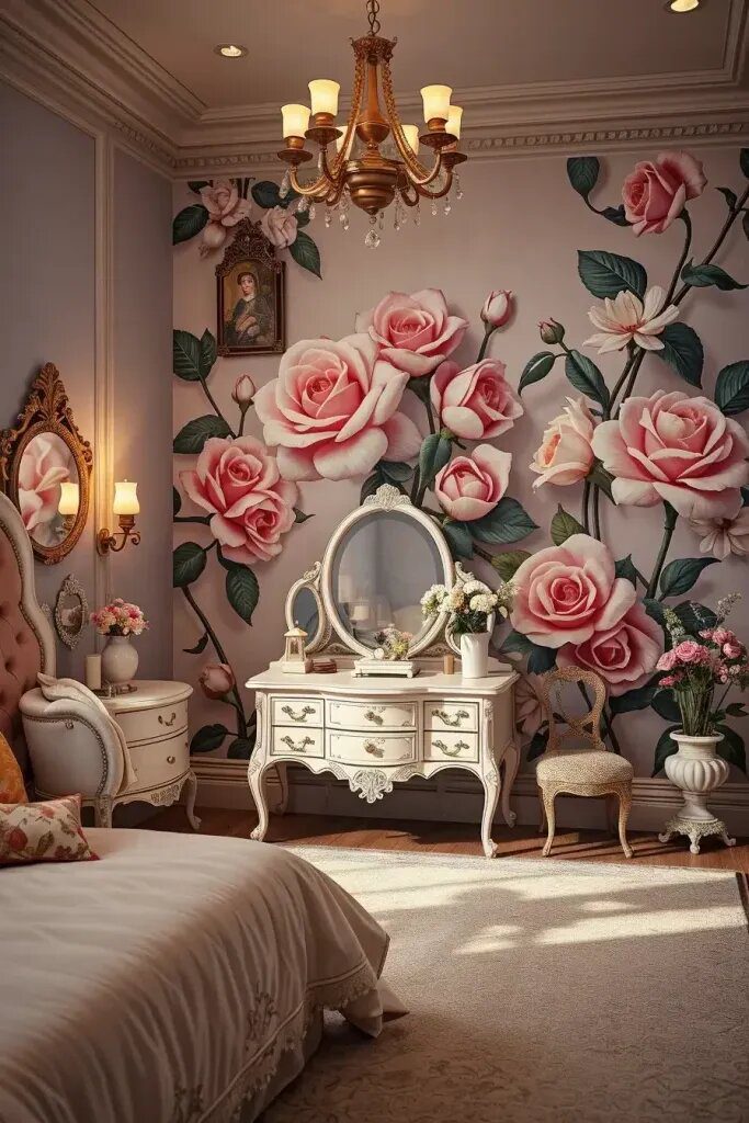 Floral Accent Wall Murals for a Feminine Touch - photo 2