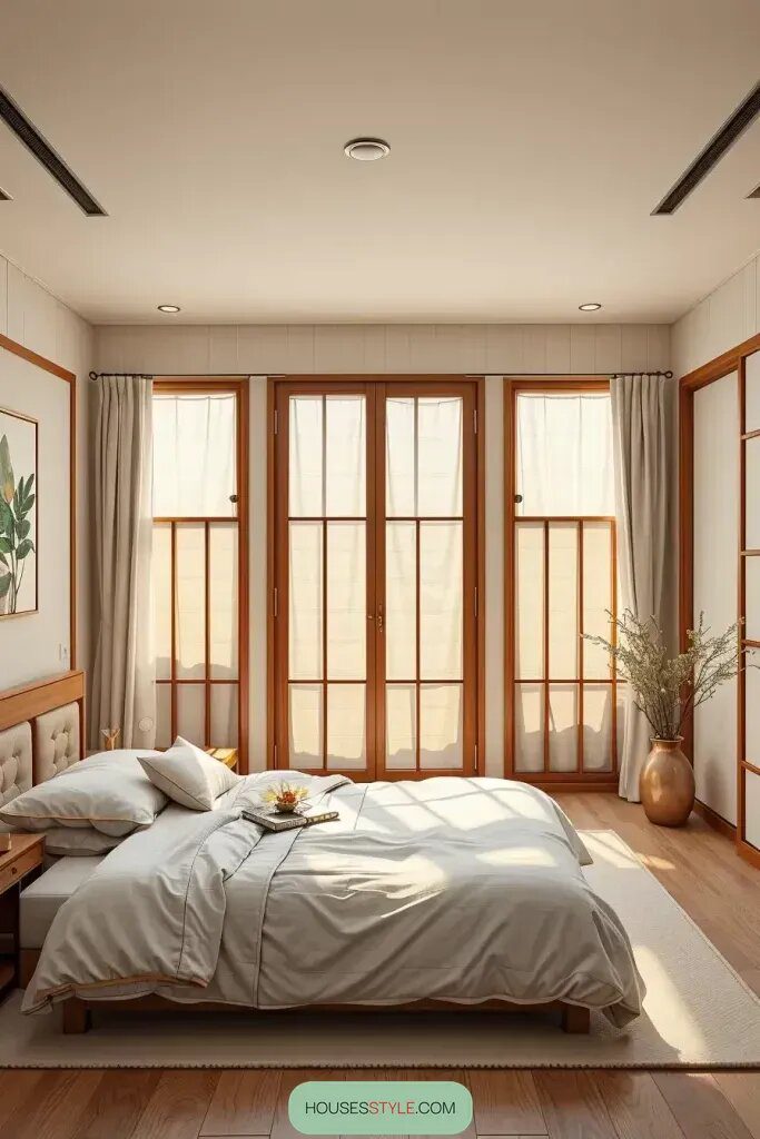 Shoji Screens Paired with Scandinavian Curtains - photo 2