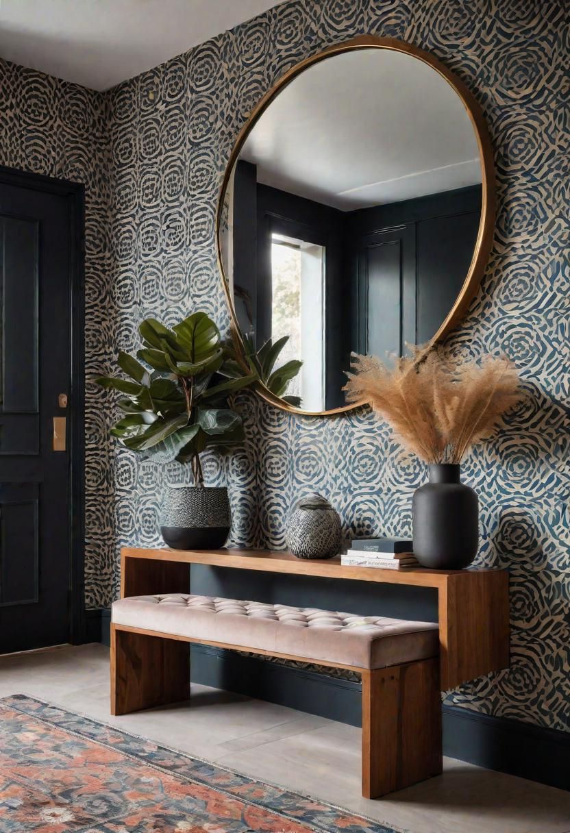 9. Hallway Makeover with Statement Decor