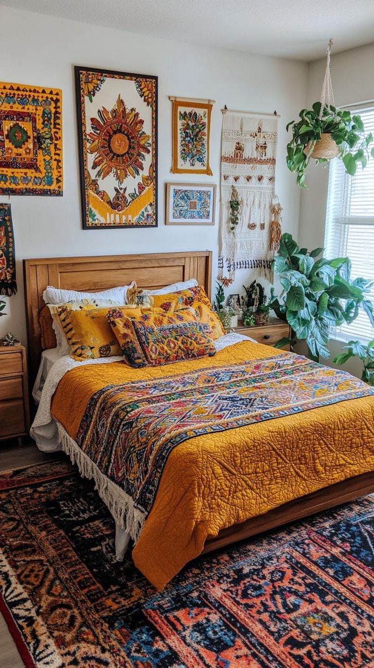 7. Mixed Boho Gallery Wall Ideas - photo 3