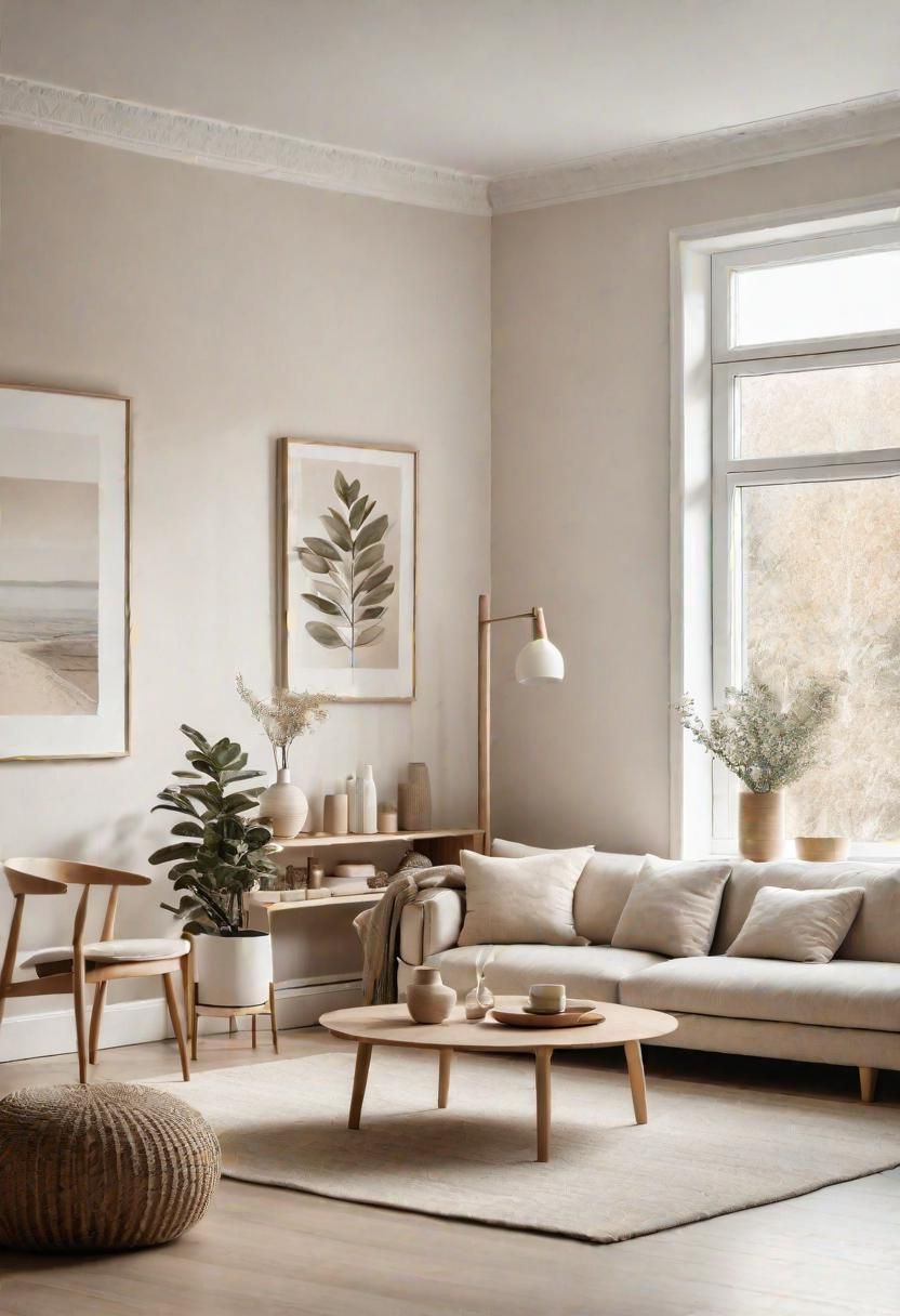 1. Beige & Wood Living Room
