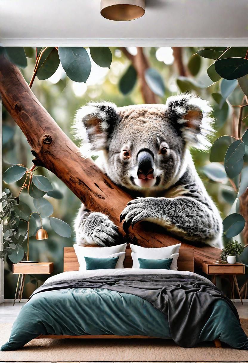 25. Koala Tree Mural for Wall Art