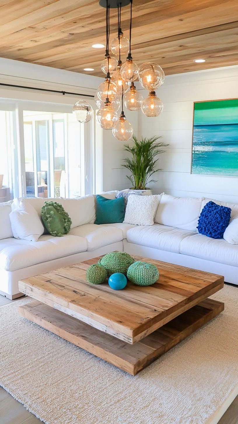 13. Glass Buoy Float Chandelier Lighting - photo 2