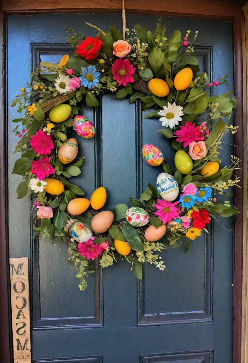 16. Wreath Made from Easter Seed Packets