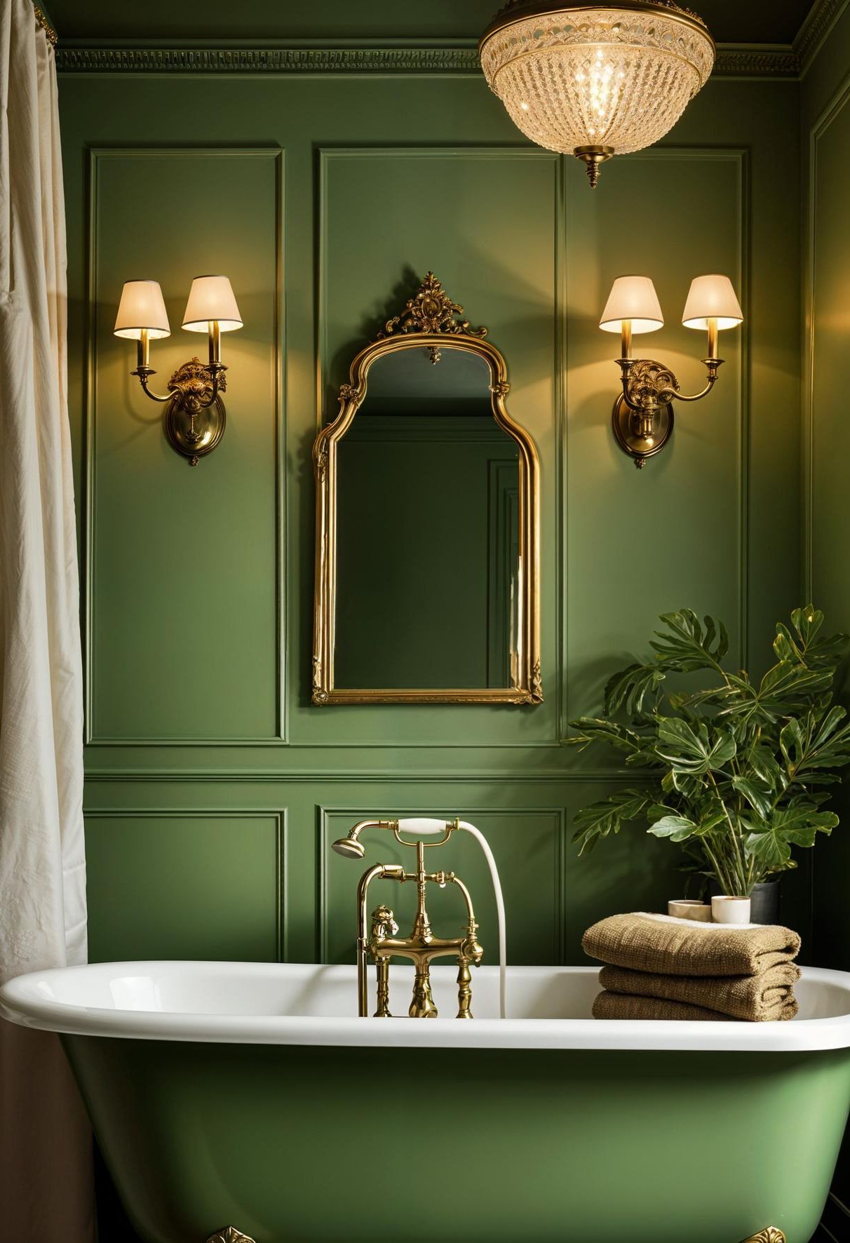 2. Timeless Sage Green Bathroom Style