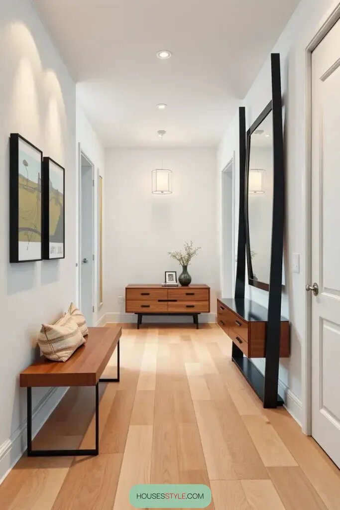 Minimalist Hallways Built Around One Feature