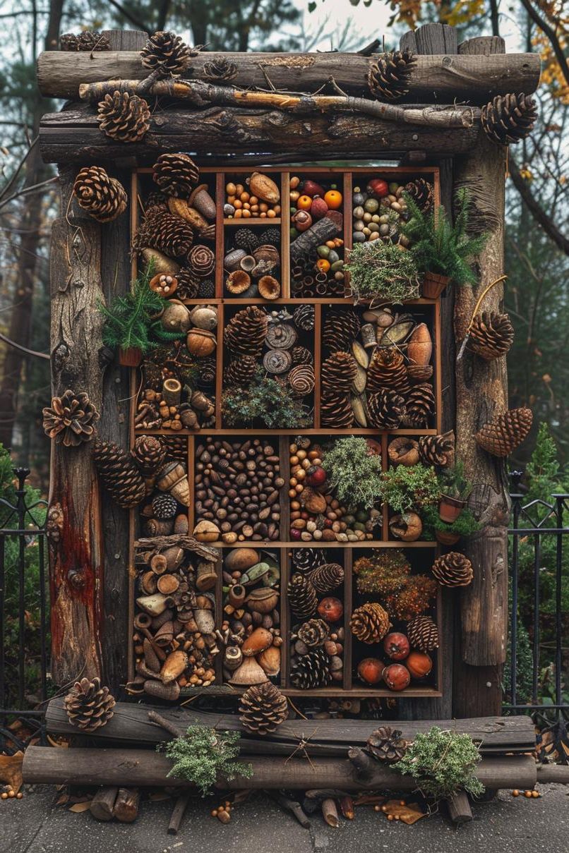 2. Insect-Friendly Garden Fence Décor