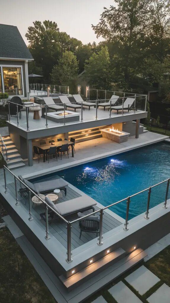 Planning a Deck for a Rectangular Pool - photo 2