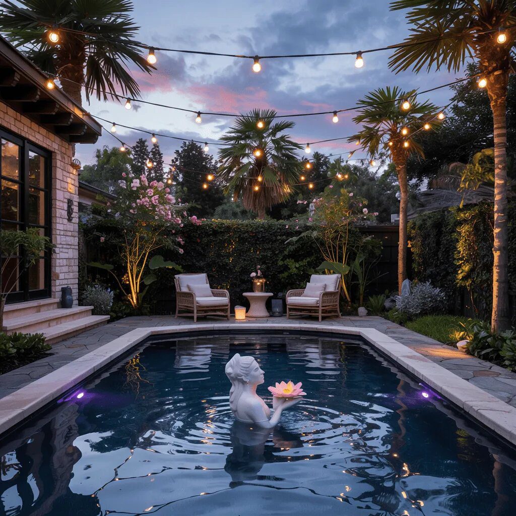 Poolside Lighting for Evening Ambiance