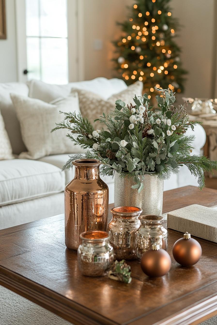 18 Easy Coffee Table Christmas Decor Ideas to Try