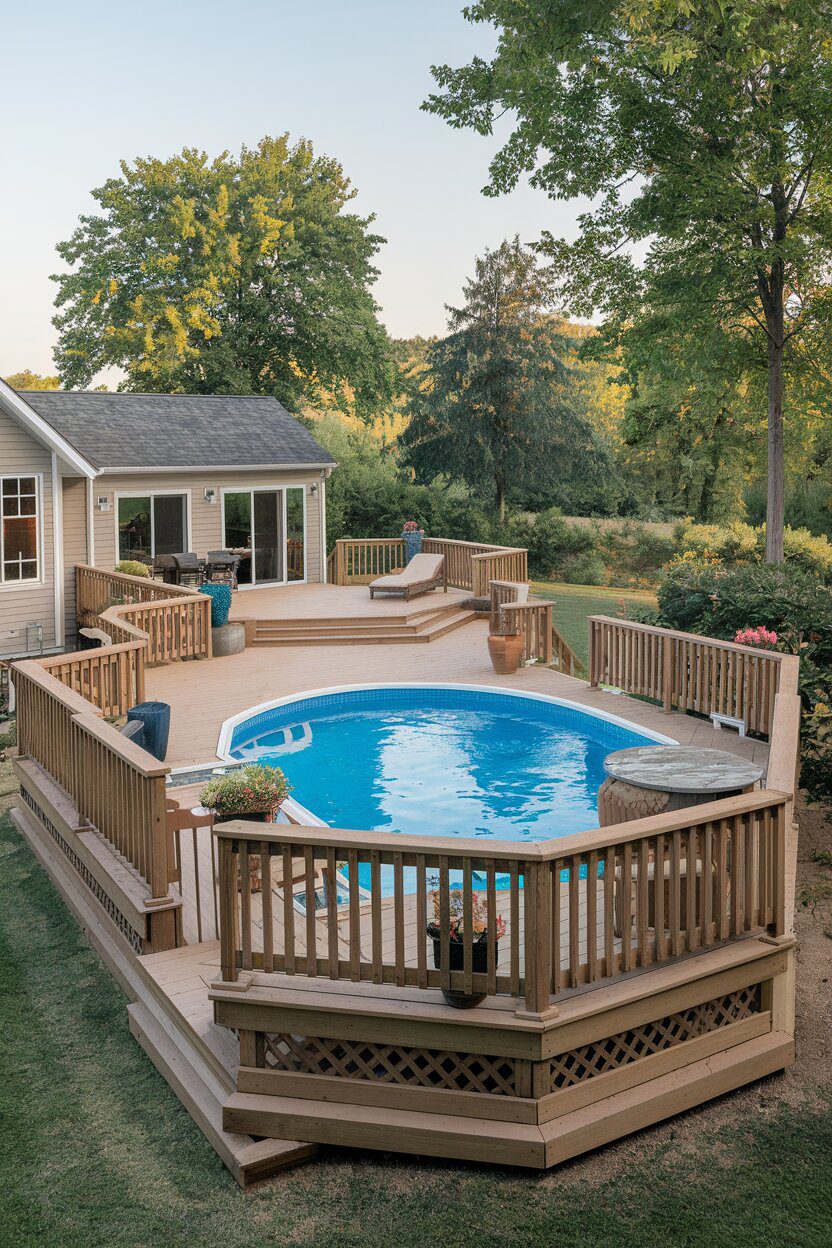 11. Build a DIY Pool Deck on a Budget