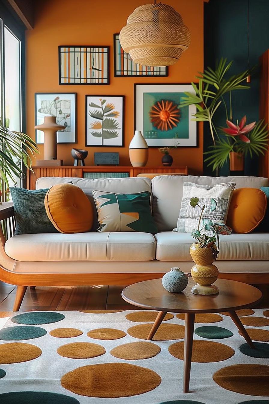 18 Colorful Mid Century Modern Living Room Ideas