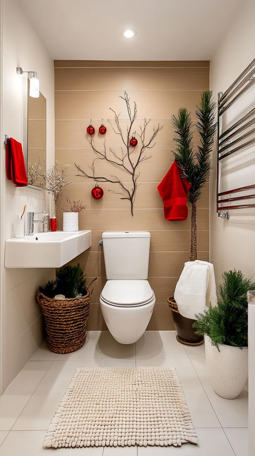 19 Simple Christmas Decor Ideas for Small Bathrooms That Shine