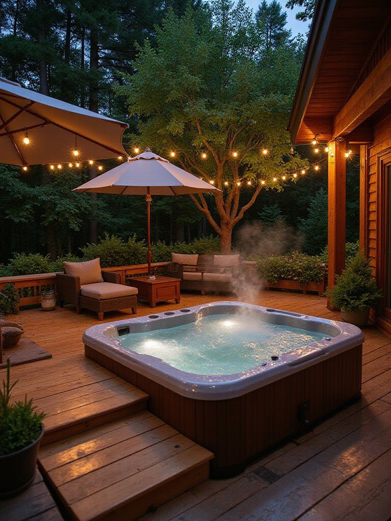 17. Turn Your Deck into a Hot Tub Retreat