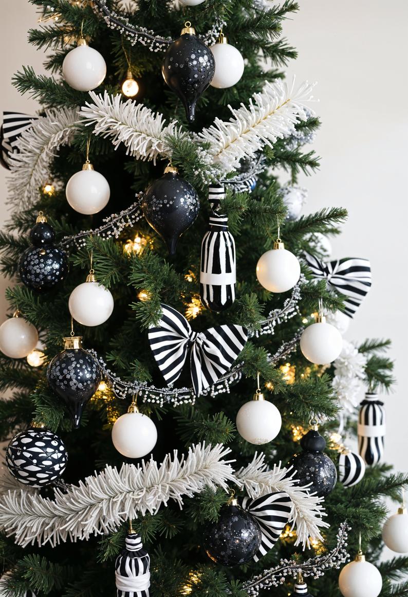 19 Elegant Black and White Christmas Decor Looks