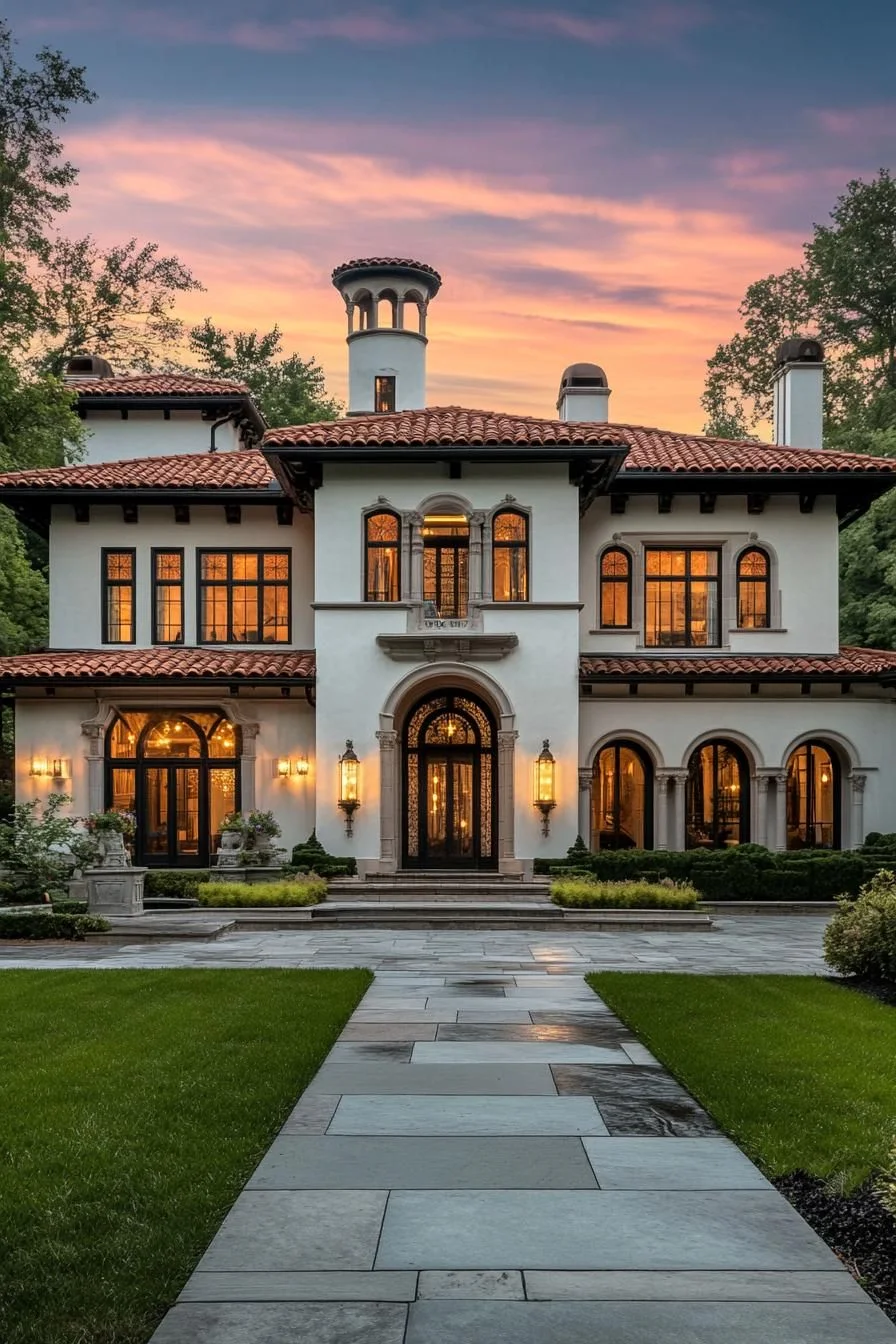 A Luxury Villa at Golden Hour