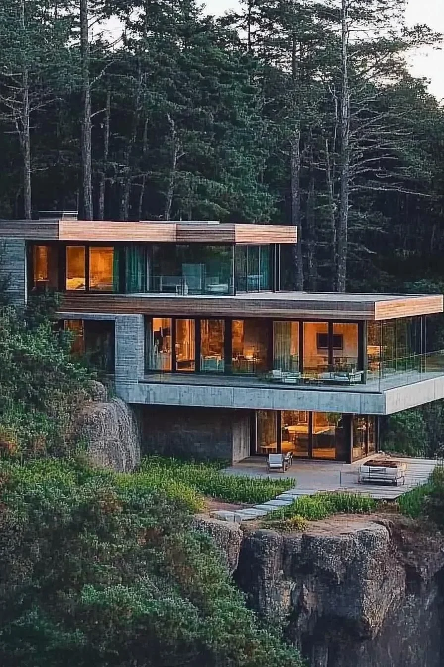Modern Oasis on a Cliffside