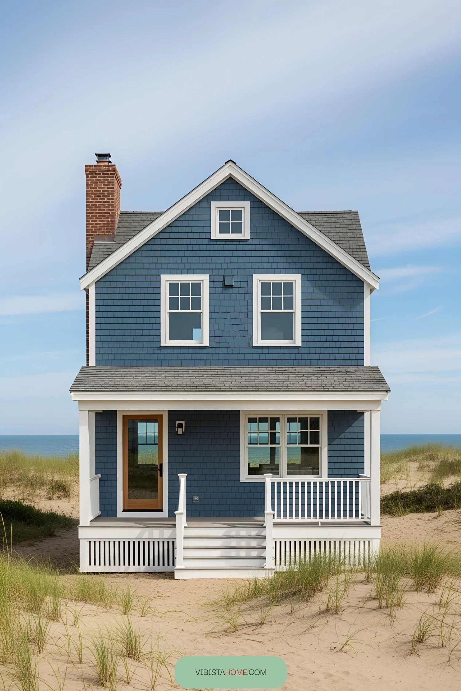 A Blue Nautical Retreat by the Dunes