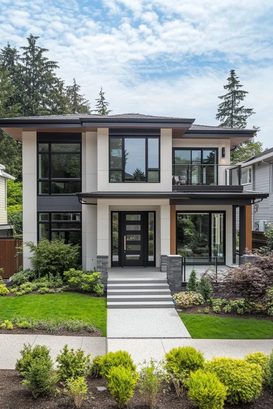 Two-Story Hideaway with Bold Windows