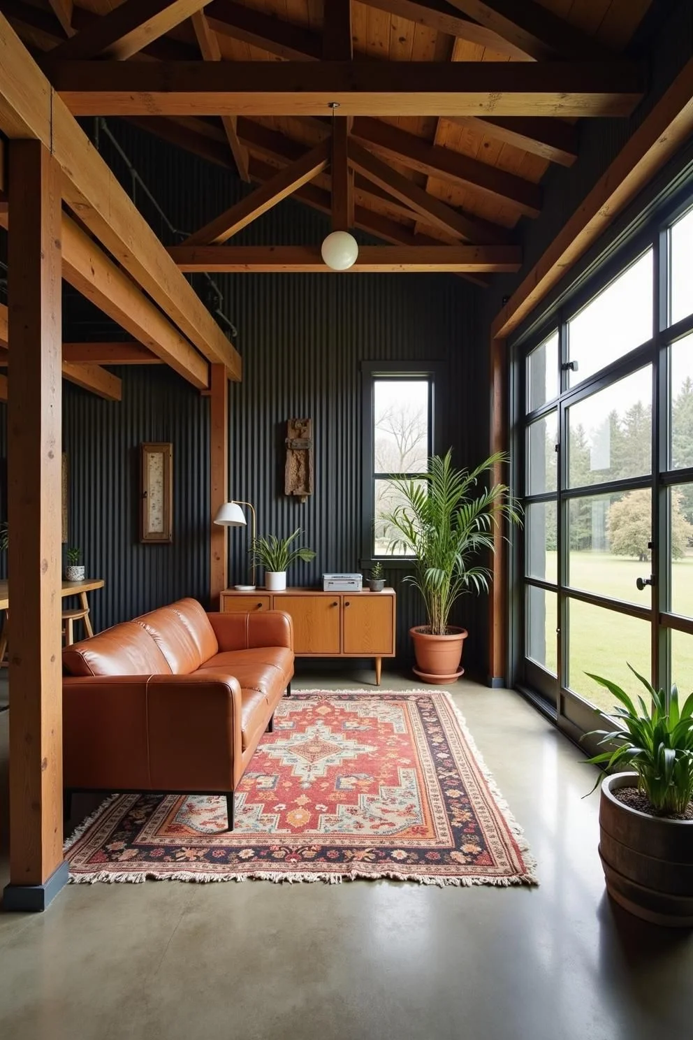 Rustic Loft Lounge Design Ideas