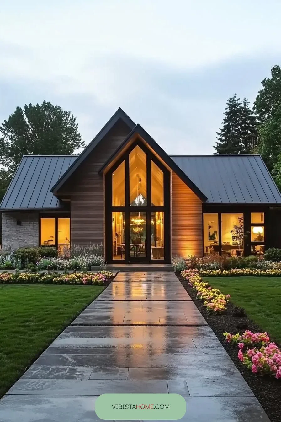 Glowing One-Story Home Design