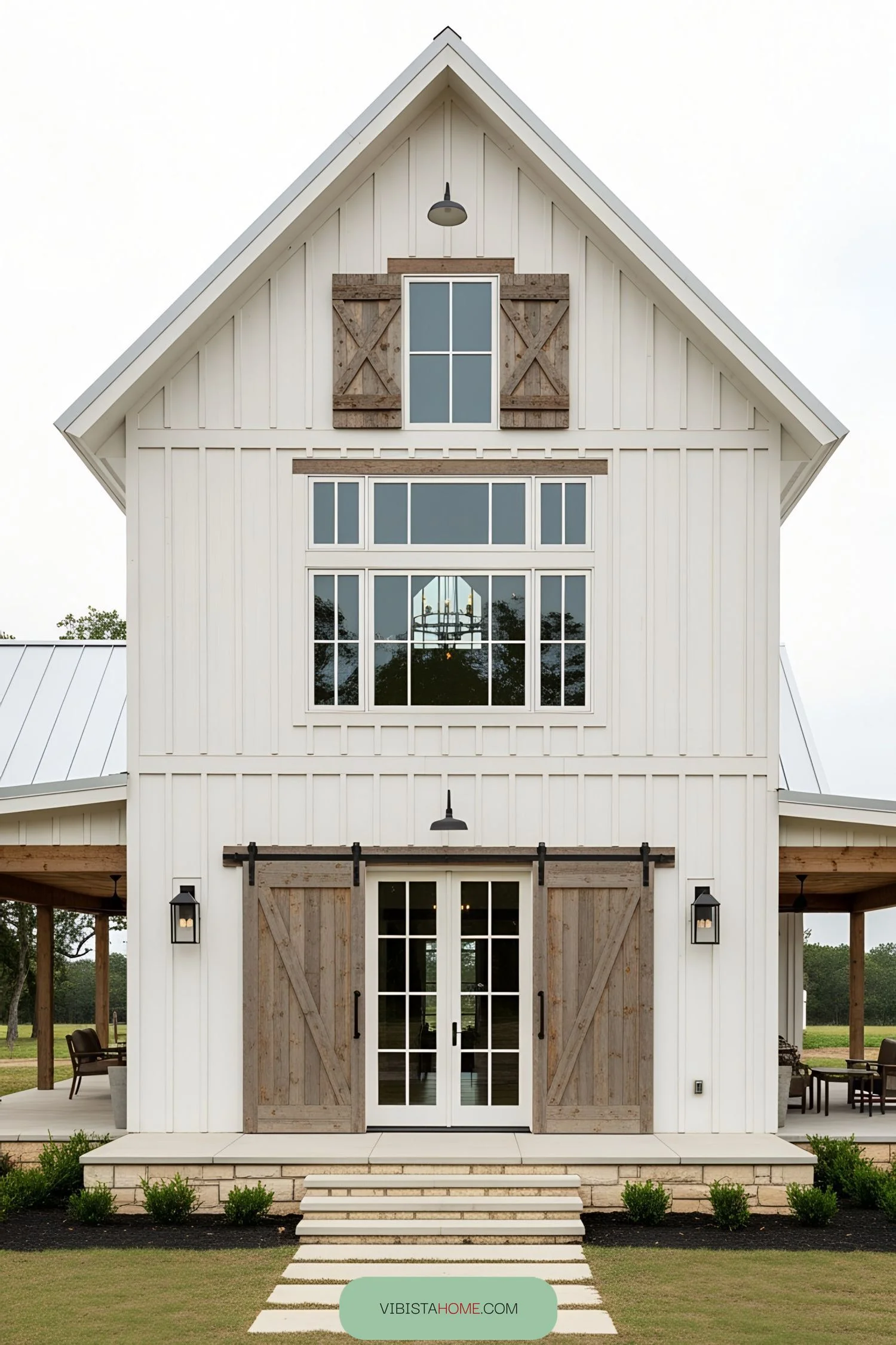 Bold and Bright White Barn Design