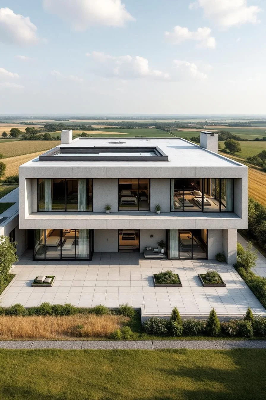 Concrete Home With Panoramic Views