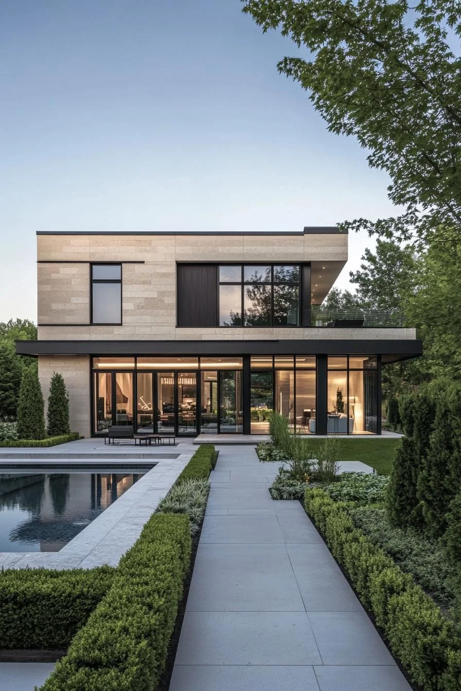 Modern Elegance With a Stone Facade