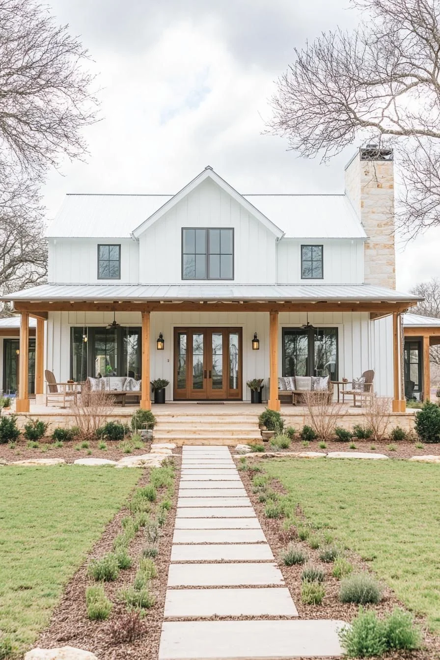 A Playful White Farmhouse Design