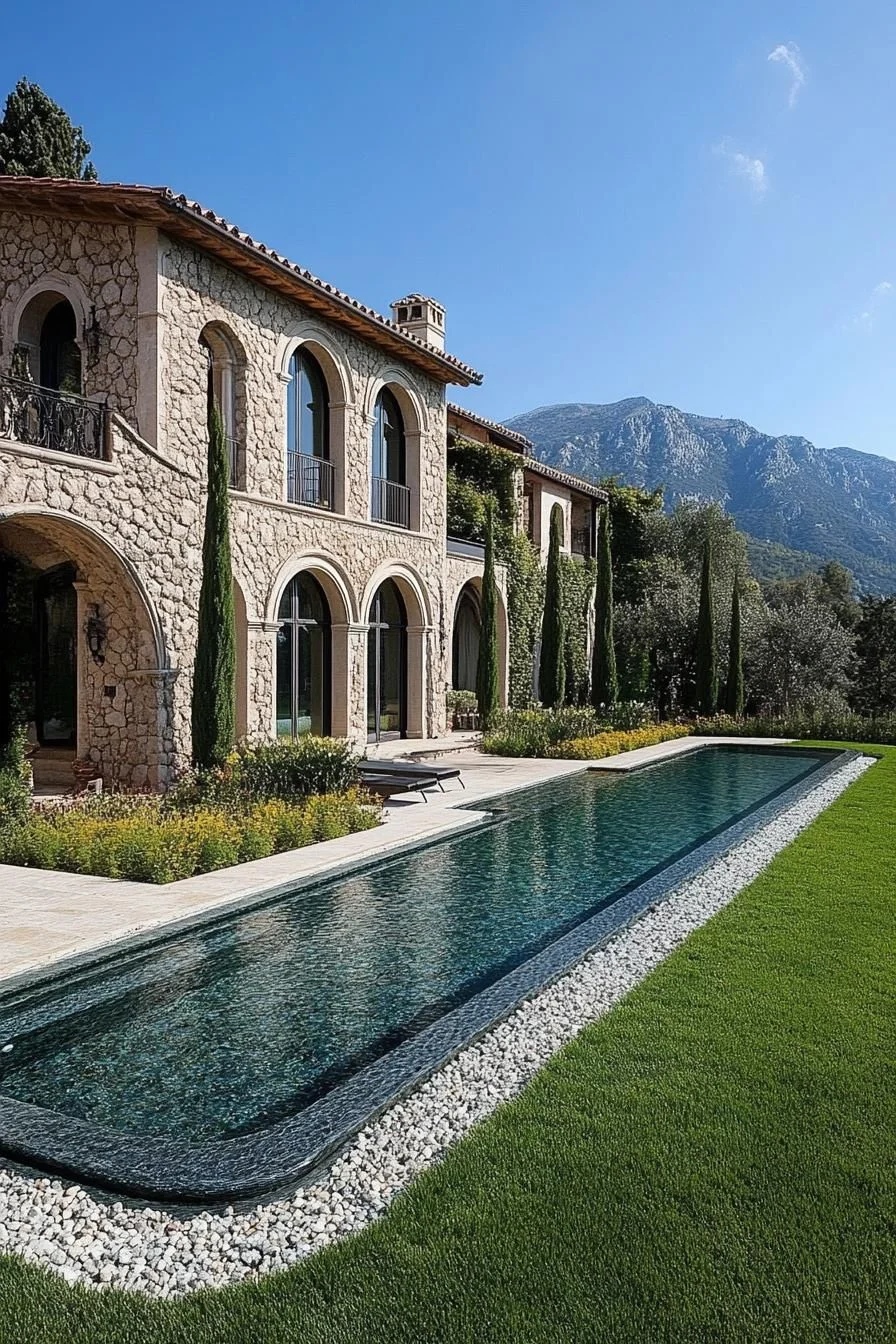 A Mountain-View Villa with Rustic Roots