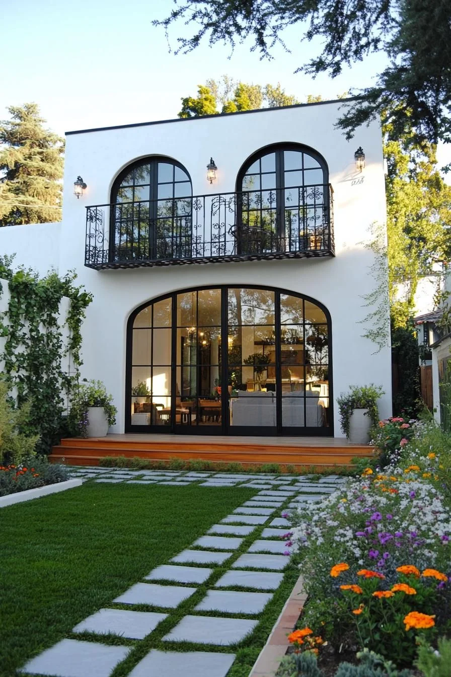 Spanish House With Graceful Arched Details