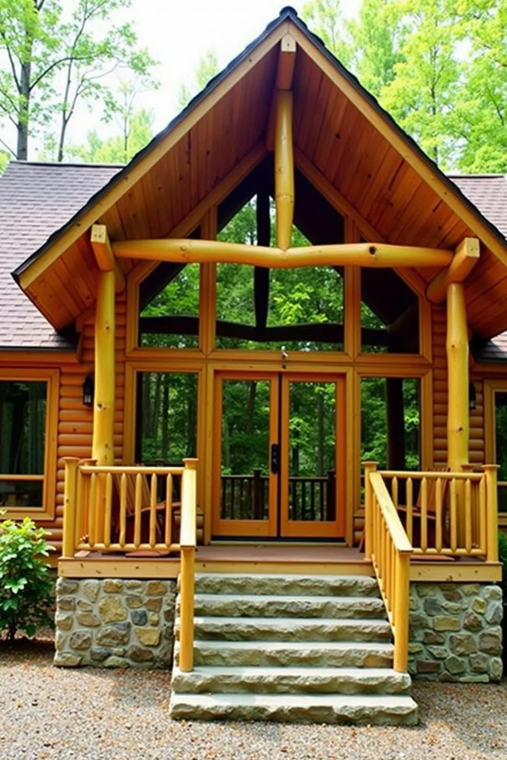 Adventure-Ready Log Cabin Entry