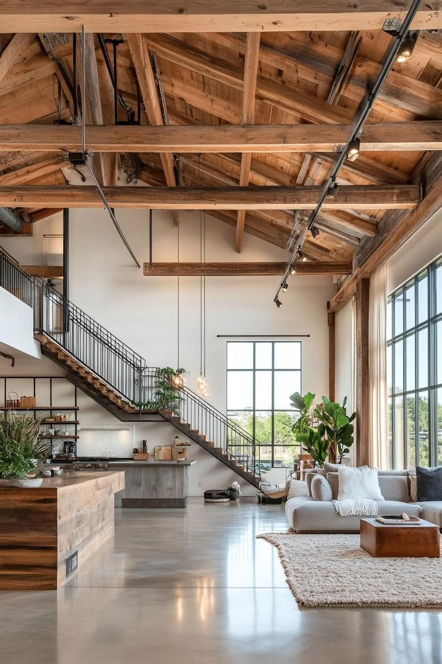 Tall Ceilings and Rustic Character