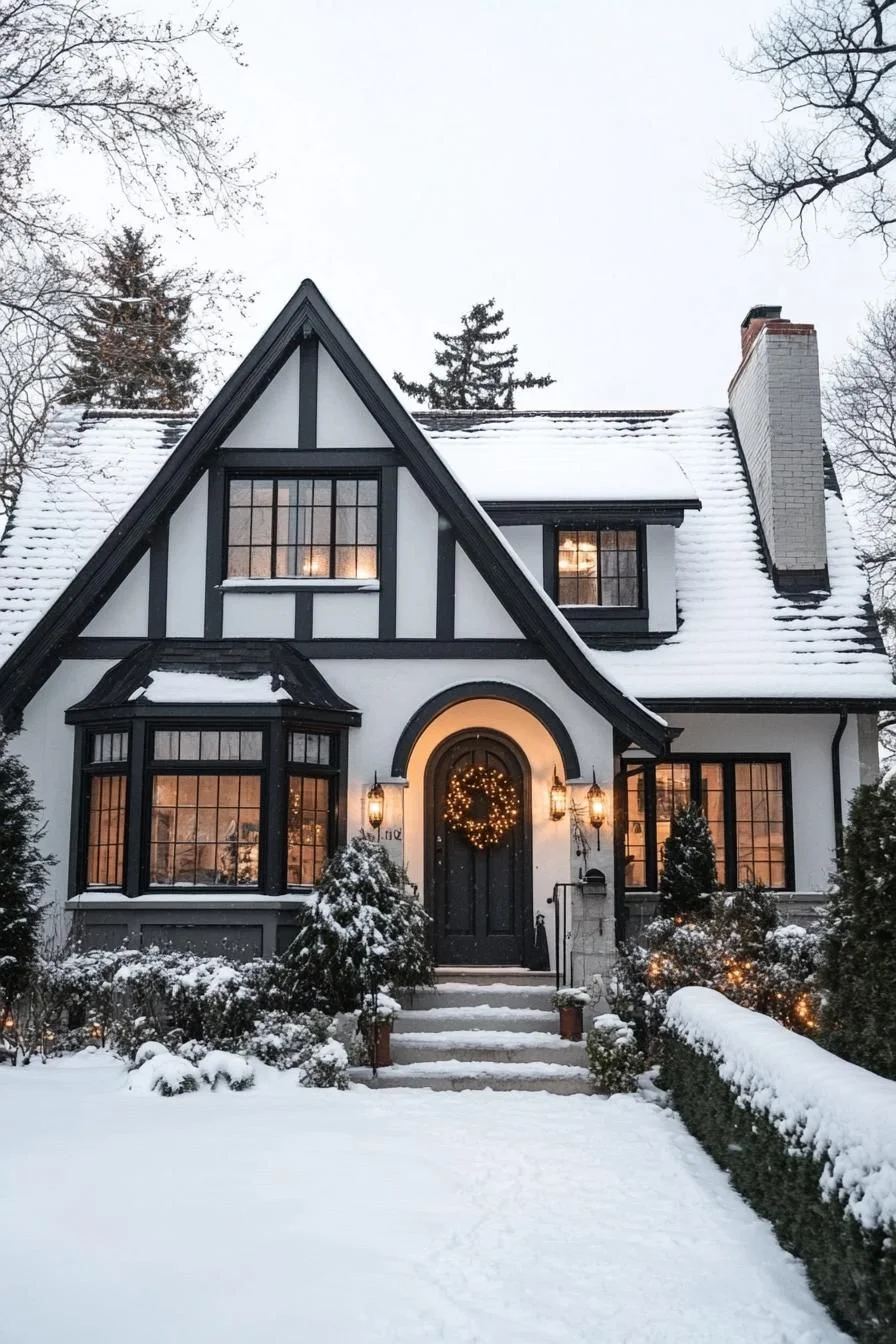 Cottage Dressed in Winter Snow