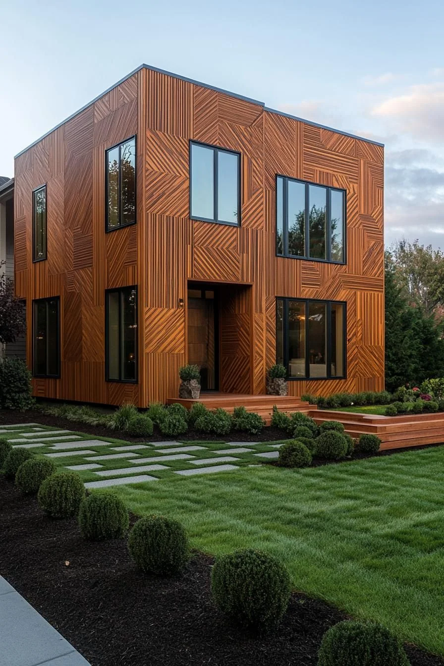 Geometric Flair in a Wooden Wonderland