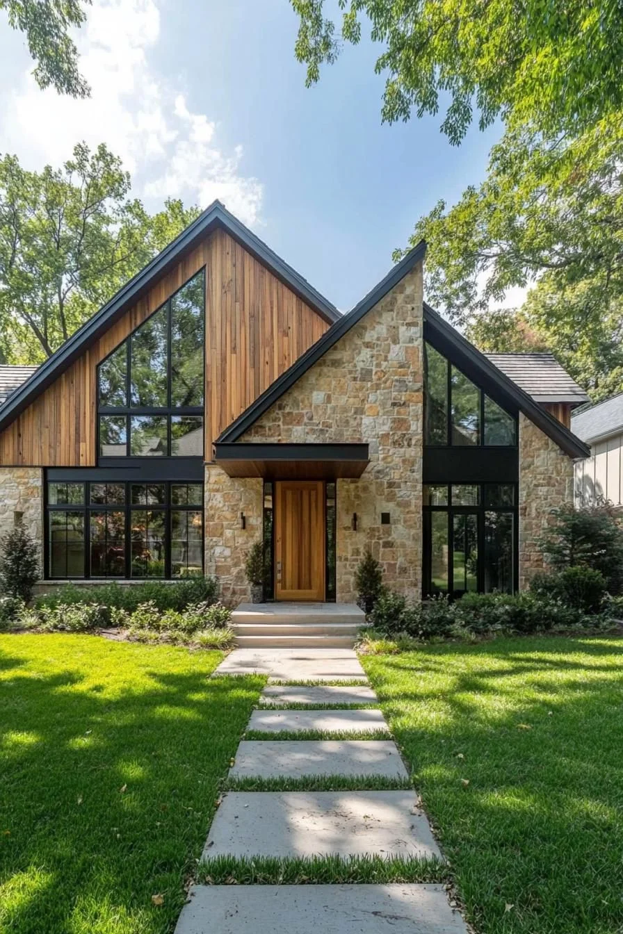 Rustic Rancher with a Stylish Stone Facade