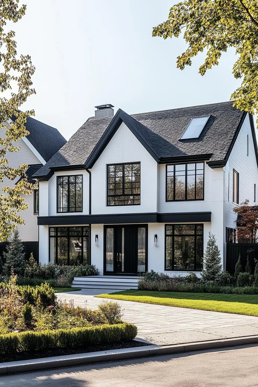 56) A House Styled With Black Trimmings