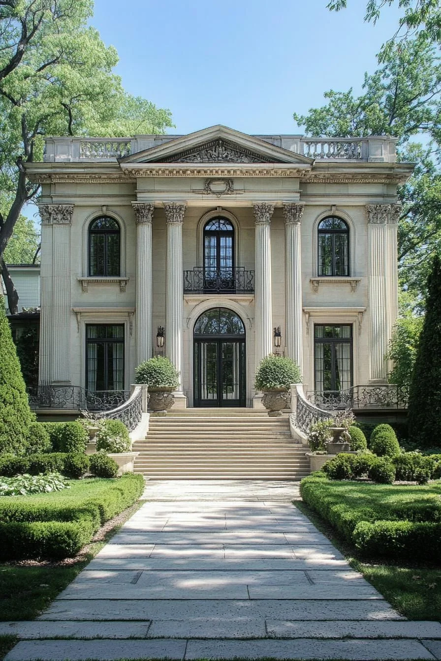 A Stately Retreat Lined with Columns