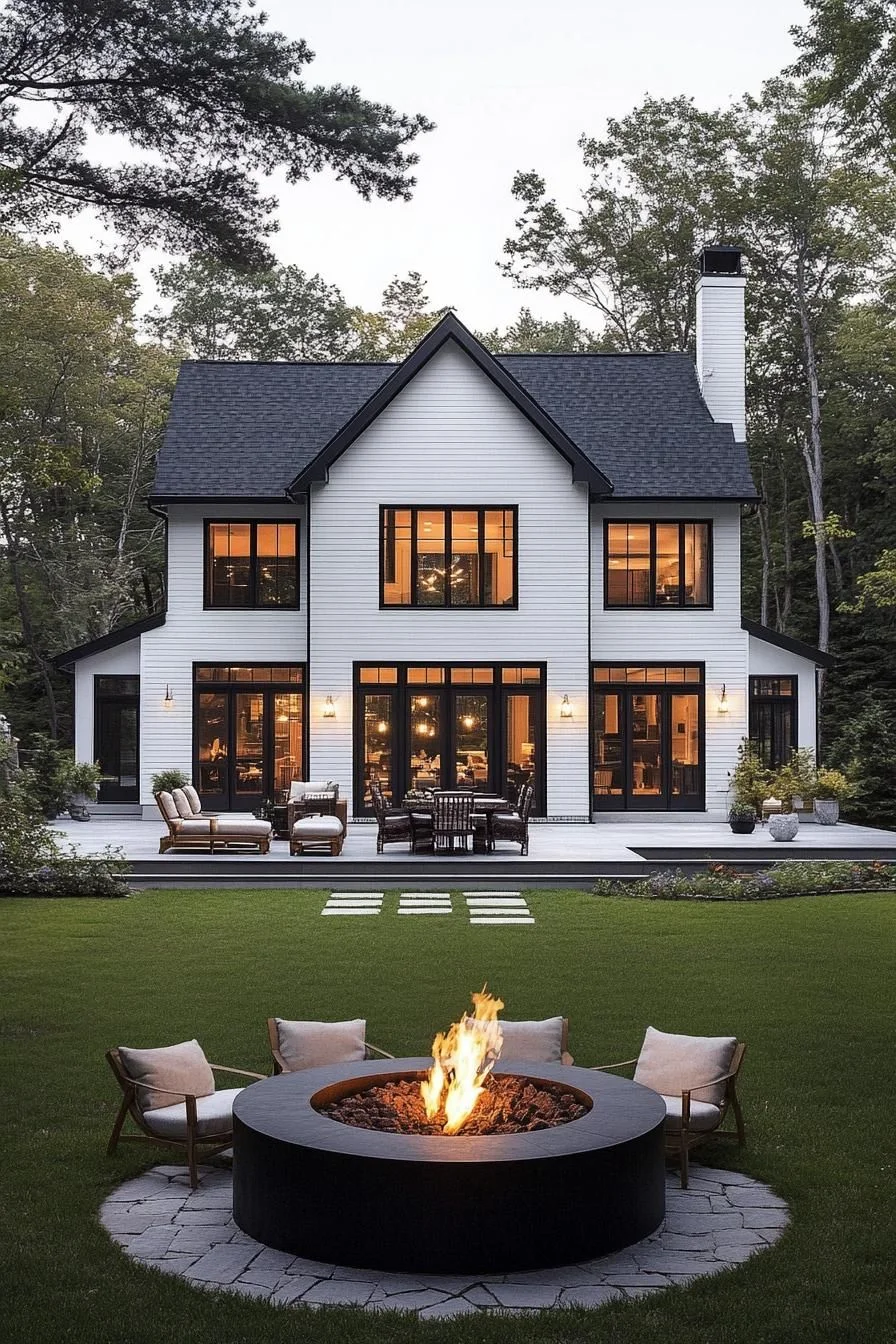 Charming Modern Cottage With Fire Pit